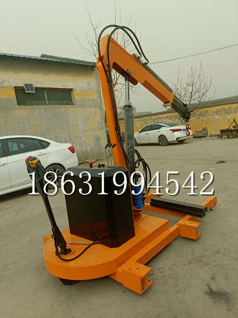 鹰手营子矿区自卸车厢随车吊 自制轮式四不像起重机 四驱平板吊 5吨 贵盛